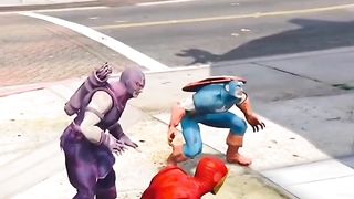 GREEN GOBLIN TRAPPED IRON MAN WITH THE HELP OF FAKE SPIDERMAN || #shorts #gta5 #trending  #SpiderMan