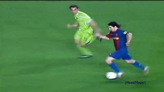 19 Year old Messi dribbling the whole team & scoring