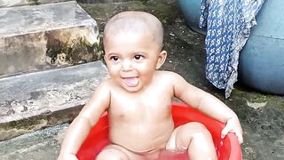 Playing My Baby in watter