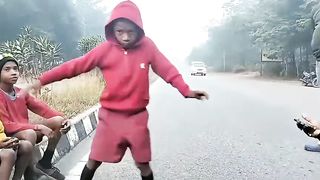 What a performs the boy.