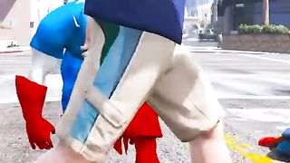 Spiderman Super Hero's Run Who will win_???? #shorts #139 #gta #grandtheftauto.