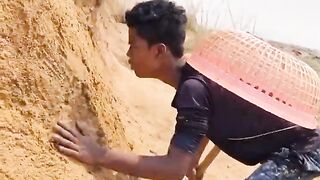 New funny hand fishing video ???? big mangur fish