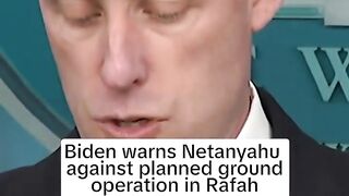 BIDEN WARNS NETANYAHU AGAINST PLANNED GROUND OPERATION IN RAFAH