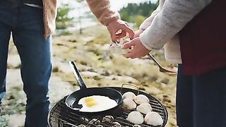 Morning outdoor breakfast
