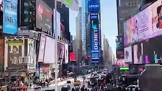 NEW YORK CITY: Exploring Times Square in Manhattan, NY, USA / March 2022