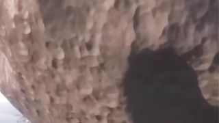 A huge asteroid falls to earth