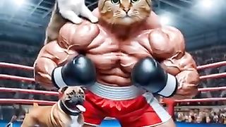 CAT_boxing_with_DOG_2024_#funny_#cat_#dog_#viral_#shortvideo_#shorts_#youtubeshorts_#boxing_#art_#ai(360p).