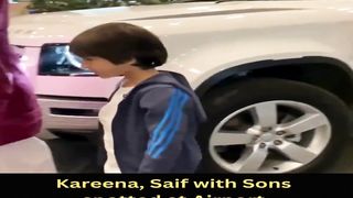 Kareena, Saif with Sons spotted at Airport #kareenakapoor #short #shorts #trending #viral #bollywood #viralshorts