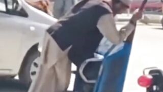 A poor fasting person fainted due to the heat