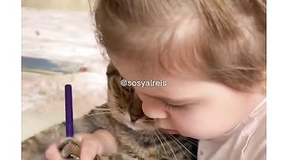 Kids make cat teacher.