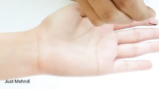 Easy Simple Mehndi design - cotton bud Mehendi design front hand - Arabic Mehndi Design 2024
