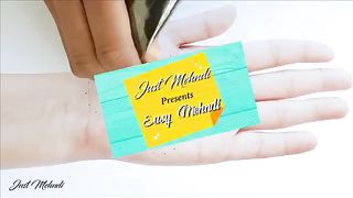 Easy Simple Mehndi design - cotton bud Mehendi design front hand - Arabic Mehndi Design 2024