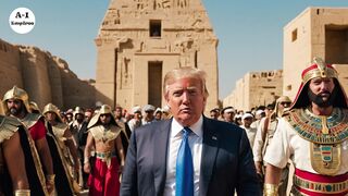 Trump meets Queen Nefertiti in ancient Egypt - by AI