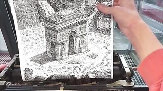 Creating a picture on a typewriter
