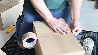 A cool lock for cats from boxes