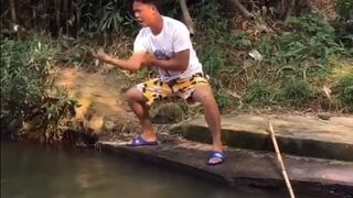 Fish-catching Funny Videos