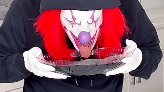 Monster and clown strange way to drink soda ????????