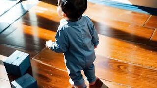 Stages of human development from a small child to old age through the AI technique