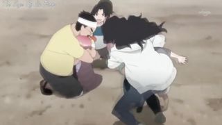 6th Gate Might Guy & Lee vs Kyuubi (4 tails)