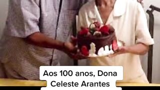 A mãe do Pelé 100 anos tá viva e com muita saúde #Idosa #Saude #Paz #Amor