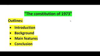 "The Constitution of the Islamic Republic of Pakistan, 1973"