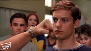 Spiderman school fight scene