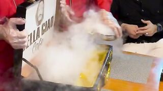 Wow great serving skills.