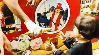 Turkish ice cream Funny video of Baby