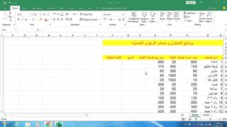 Designing a warehouse program and calculating profit and loss using Excel