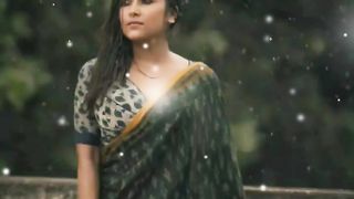Girl in saree Rain