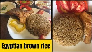 Egyptian Brown Rice _Sayadeya Rice_ Seafood Rice