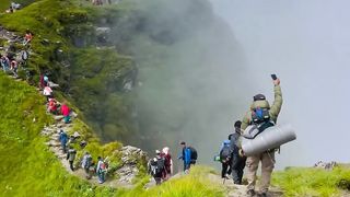 Trekking route to Badimalika Temple in Nepal.