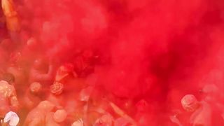 #colours #uttarpradesh #incredibleindia #holi #festival #vrindavan #barsana #mathura #dronephotography
