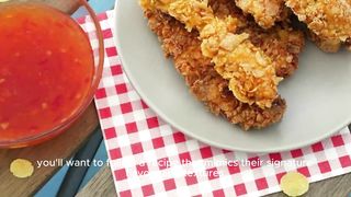 A delicious recipe with homemade chicken strips, Kentucky style