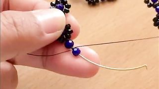 Floral memory wires hoop earrings