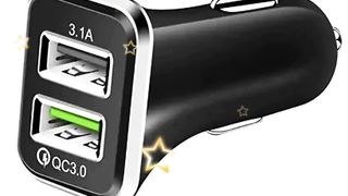 Mrs Simin Life 3.1 Amp Turbo Car Charger (2USB-Black QC)