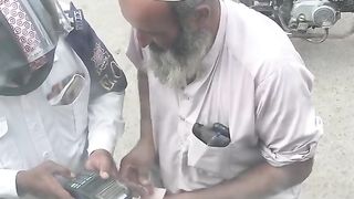 This is the operation of the traffic police of the  Republic of Pakistan while taking bribes