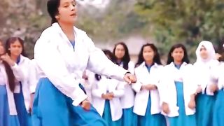 School girl dance in school party.please subscribe out channels