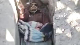 Engineer sleeping in the grave