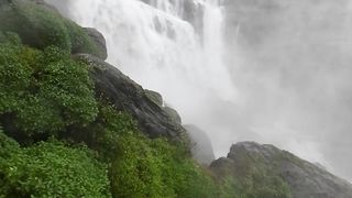 A View Of Los Angle Waterfall.
