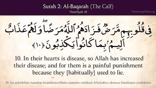 Surah Al baqarah ayah 10 to 11