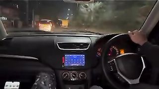 Night drive car feel this moment