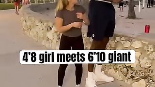 4’8 GIRL MEETS 6’10 GIANT‼️????????