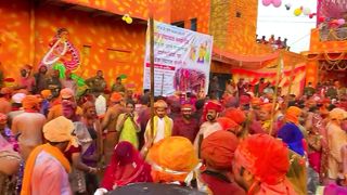 लट्ठमार होली,नंदगाँव..#nandgaon #nandgaonholi #holi #holi2024