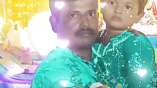 Father and cute daughter