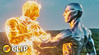 Human Torch vs Silver Surfer - Full Fight - Chase Scene | Fantastic 4: Rise of the Silver Surfer (2007) Movie Clip 4K Ultra HD