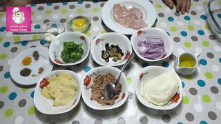 طاجين لحمة التن بالأسكالوب ديك رومي وجبة جد سهلة رائعة@Cuisinetunisiennezakia.