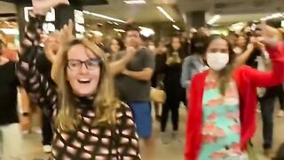 Chegada do povo em Brasília na posse do Presidente Lula