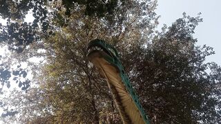 Hadi playing dinosaur