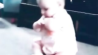 Baby sad laughter